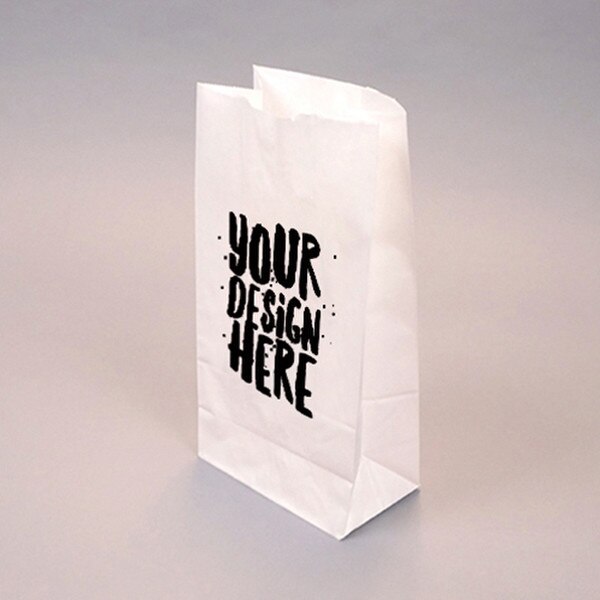 Custom-Printed White Kraft 12-lb Ba